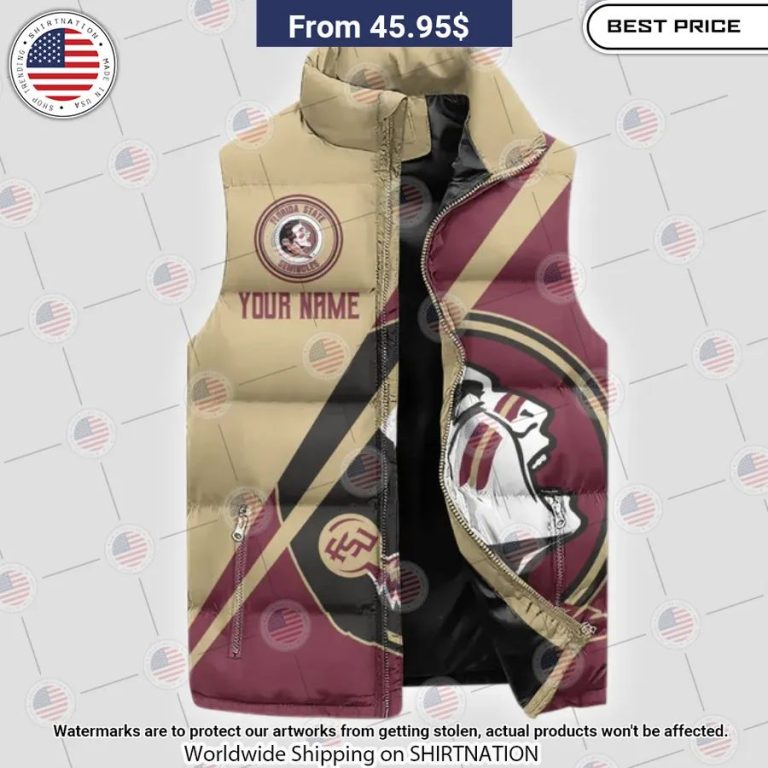 Florida State Seminoles Custom Sleeveless Down jacket Our hard working soul