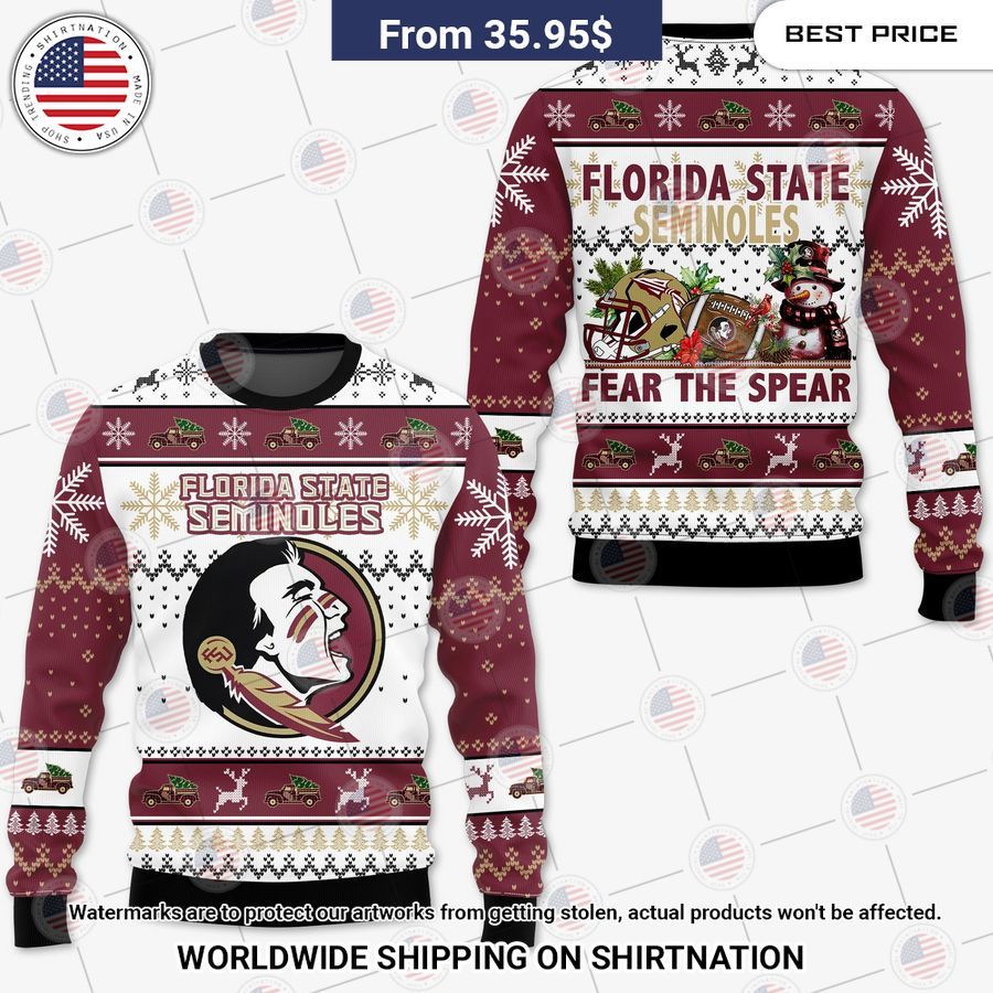 Florida State Seminoles Fear The Spear Sweater Nice photo dude