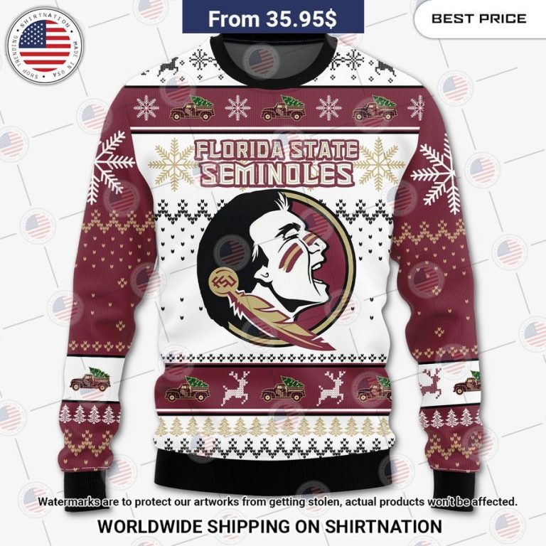 Florida State Seminoles Fear The Spear Sweater Natural and awesome