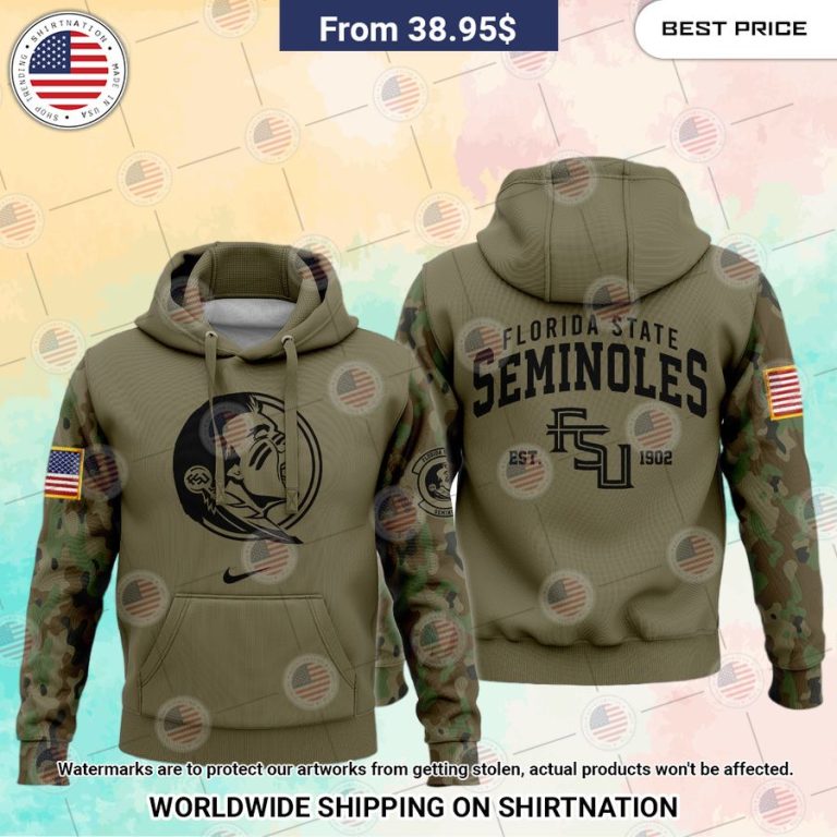 Florida State Seminoles Veterans Army Hoodie Best click of yours