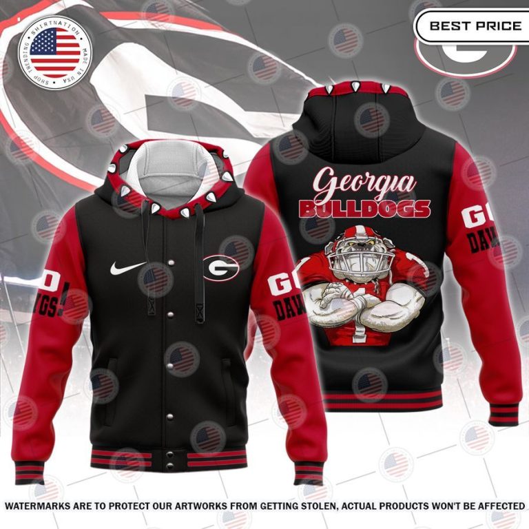 georgia bulldogs go dawgs hoodie baseball jacket 1