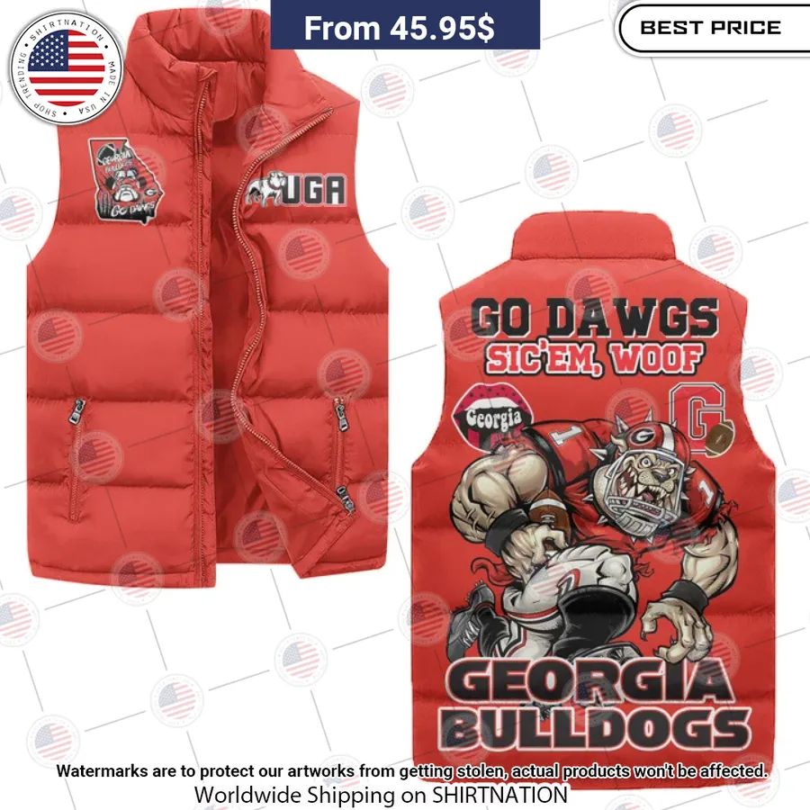 georgia bulldogs go dawgs sleeveless down jacket 1 180.jpg
