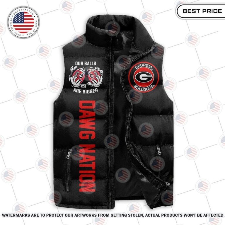 Georgia Bulldogs Run With The Dawgs Sleeveless Down Jacket Cool look bro