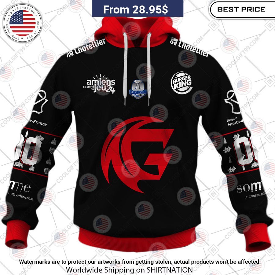 Gothiques d Amiens Home Jersey Style Custom Hoodie Natural and awesome