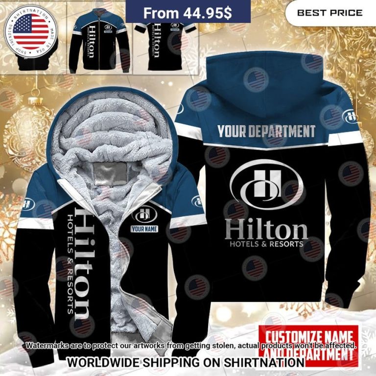 Hilton Hotels & Resorts Custom Fleece Hoodie Cool DP