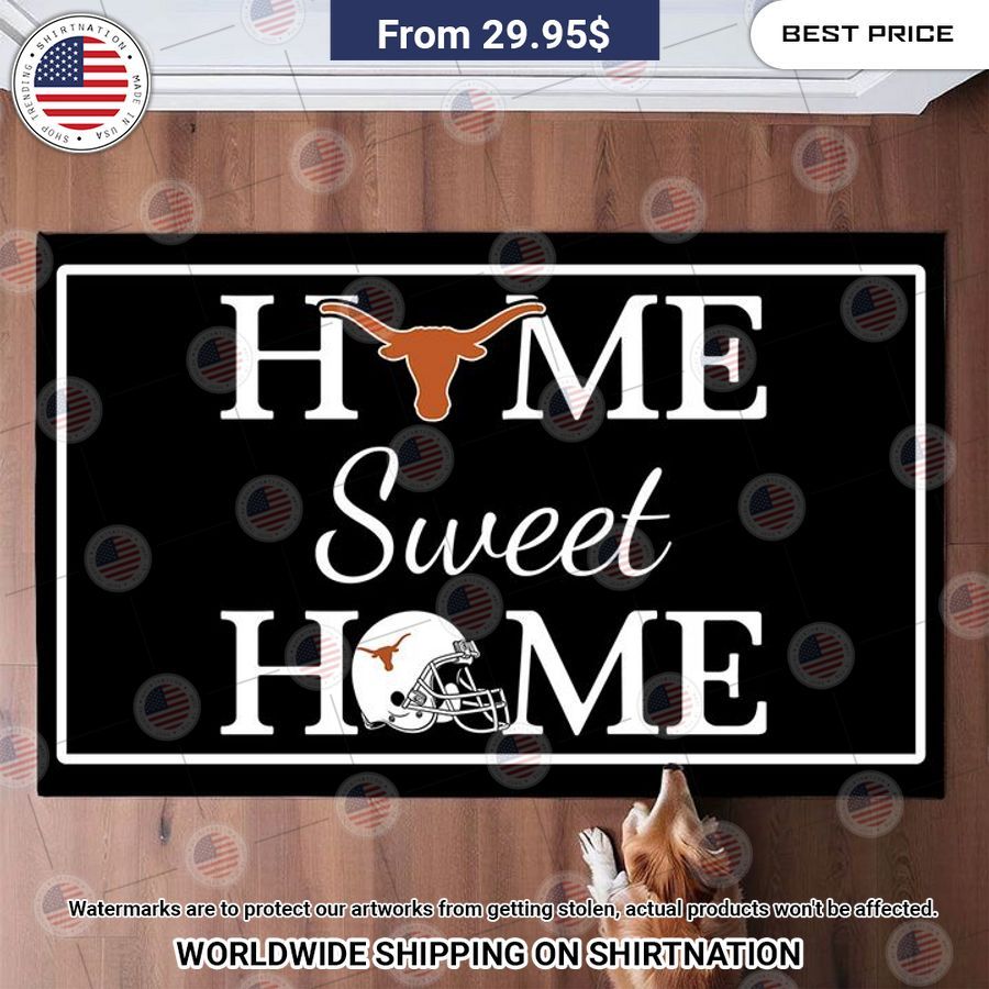 Home Sweet Home Texas Longhorns Doormat You look handsome bro