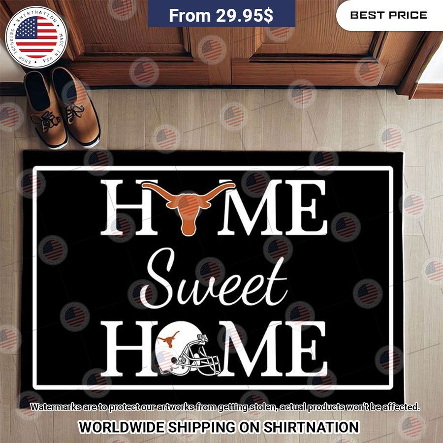 Home Sweet Home Texas Longhorns Doormat Lovely smile