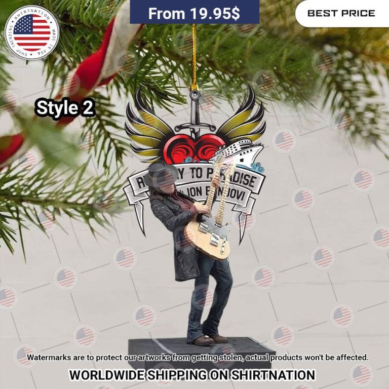 HOT Bon Jovi Christmas Ornament Beauty is power; a smile is its sword.