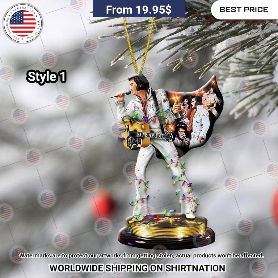 HOT Elvis Presley Singing Christmas Ornament You look beautiful forever