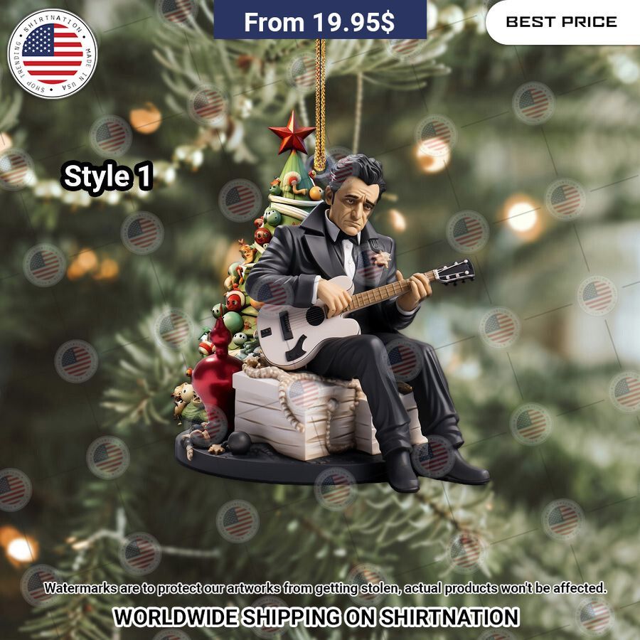 HOT Johnny Cash Christmas Ornament Oh! You make me reminded of college days