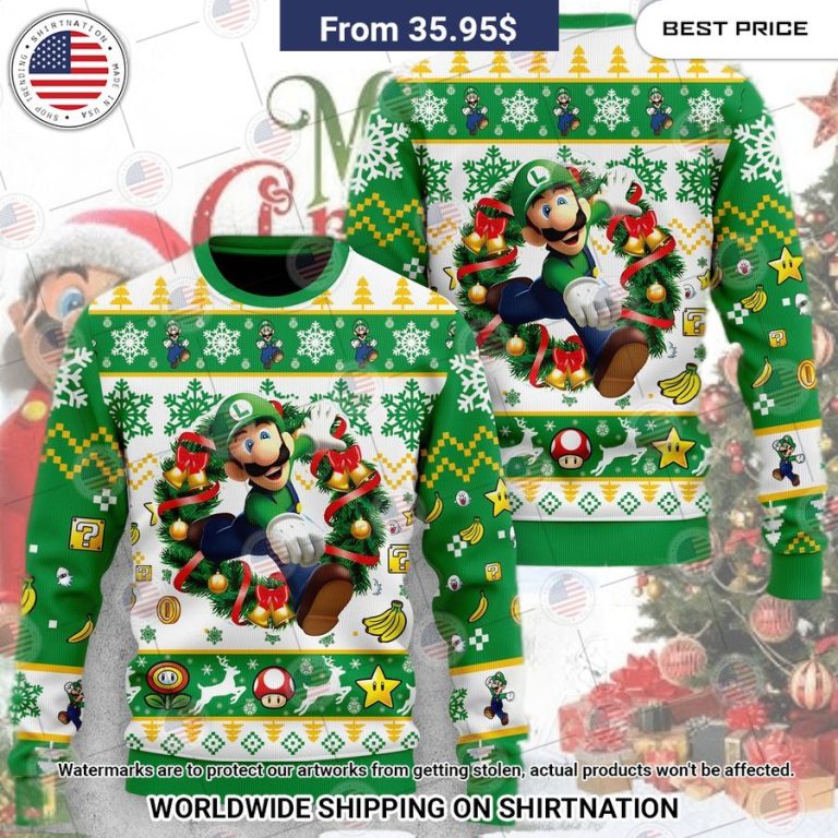 HOT Super Mario Luigi Ugly Sweater Nice elegant click