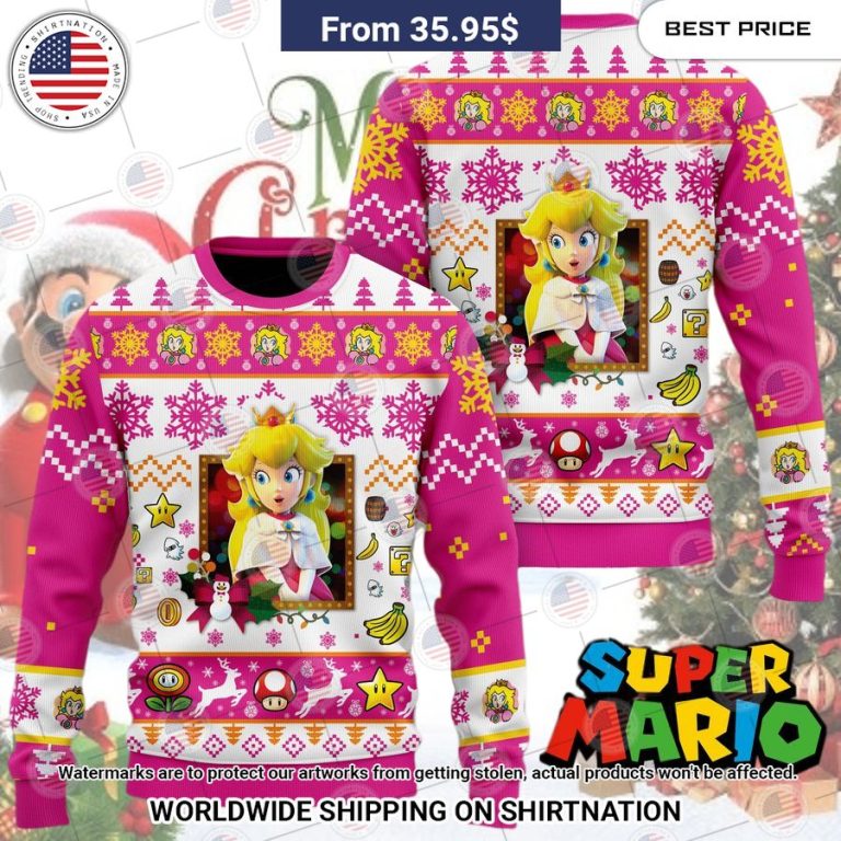 HOT Super Mario Peach Ugly Sweater Cutting dash