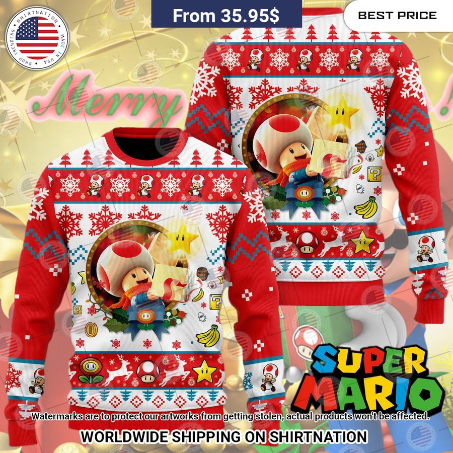 HOT Super Mario Toad Ugly Sweater Which place is this bro?