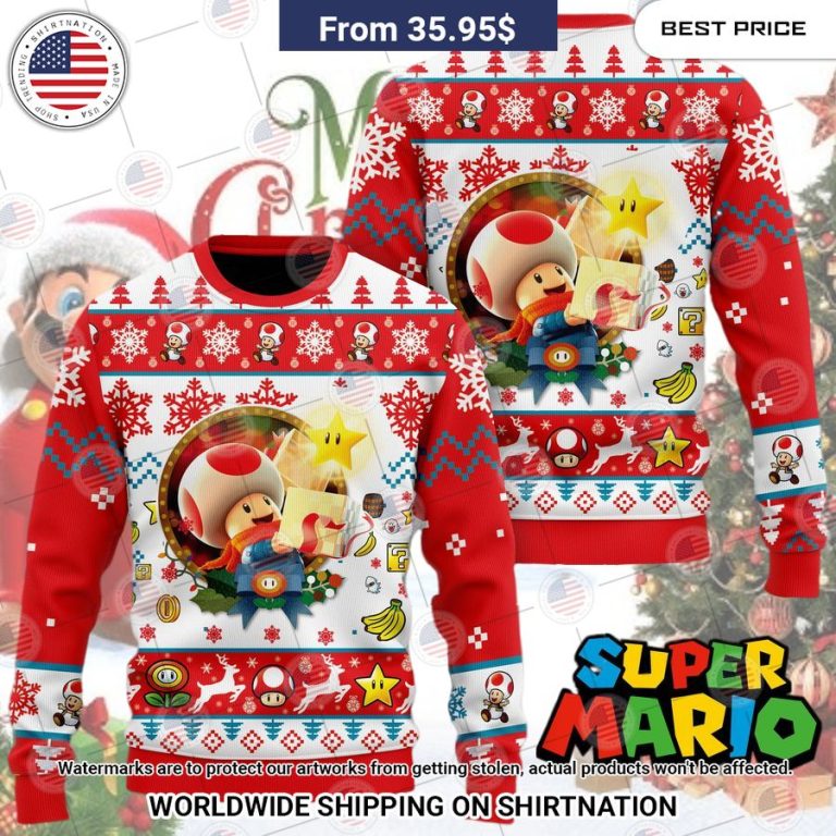 HOT Super Mario Toad Ugly Sweater My words are less to describe this picture.