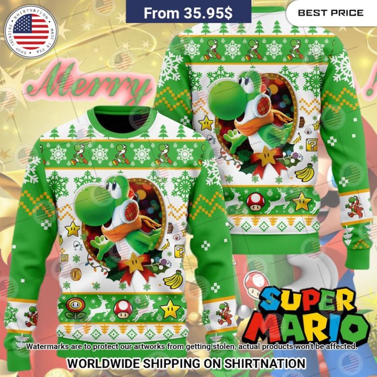 HOT Super Mario Yoshi Ugly Sweater You look elegant man