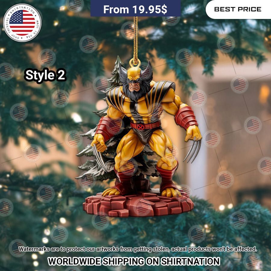 HOT Wolverine Christmas Ornament Such a charming picture.