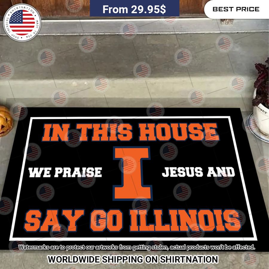 illinois fighting illini in this house we praise jesus and say go illinois doormat 1 11.jpg