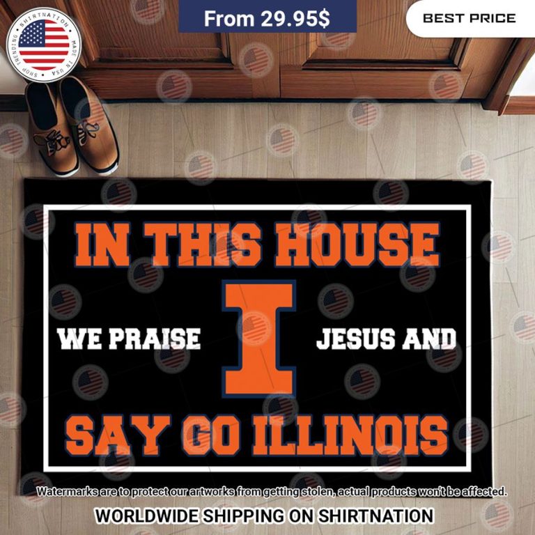 illinois fighting illini in this house we praise jesus and say go illinois doormat 3 461.jpg