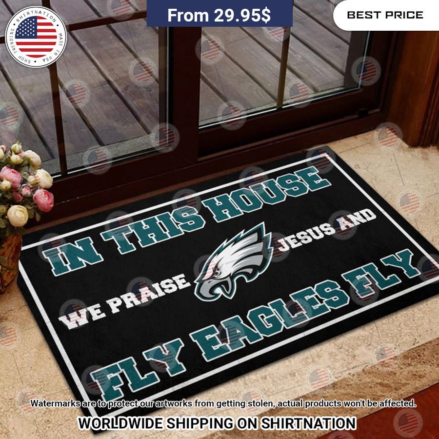 in this house we praise jesus and say fly eagles fly philadelphia eagles doormat 2 485.jpg
