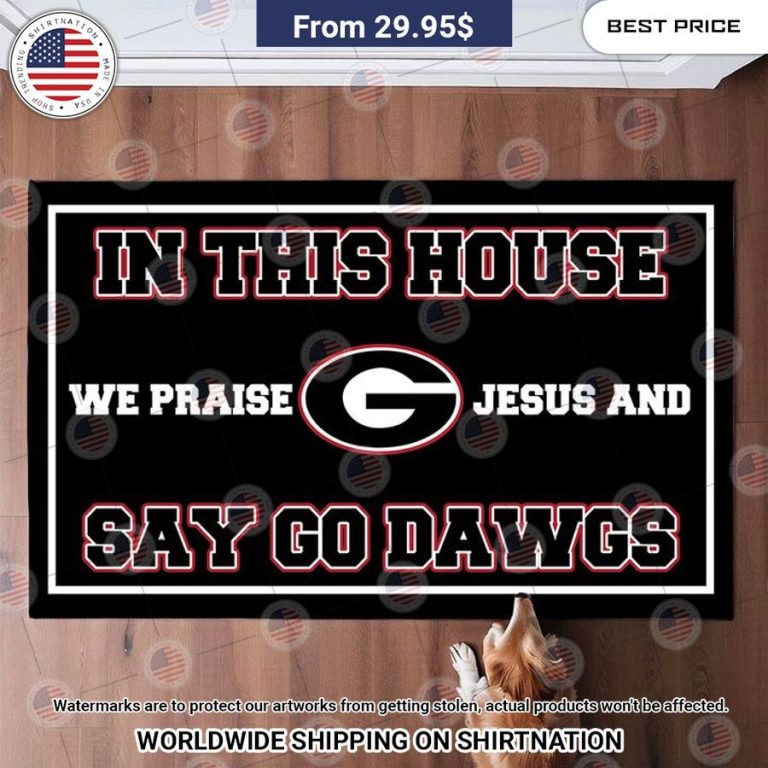 in this house we praise jesus and say go dawgs georgia bulldogs doormat 3 442.jpg