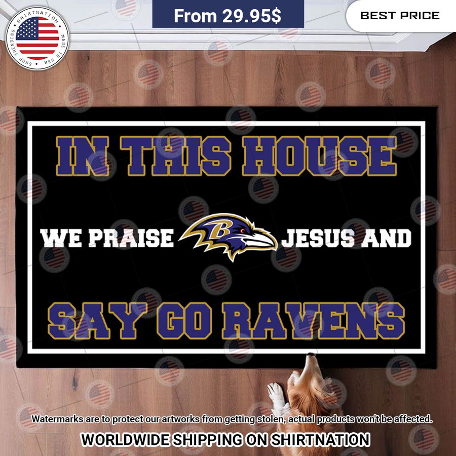 in this house we praise jesus and say go ravens baltimore ravens doormat 1 190.jpg