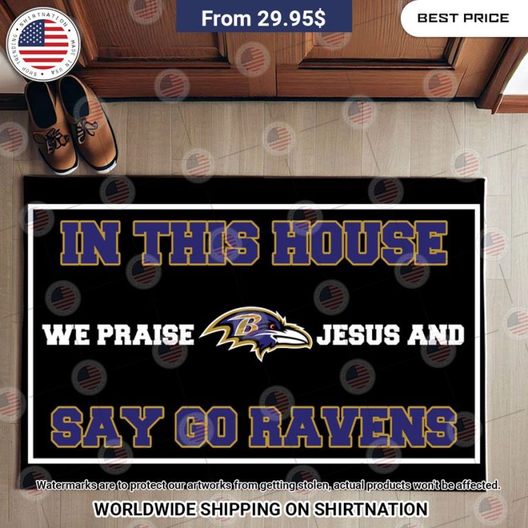 in this house we praise jesus and say go ravens baltimore ravens doormat 3 170.jpg