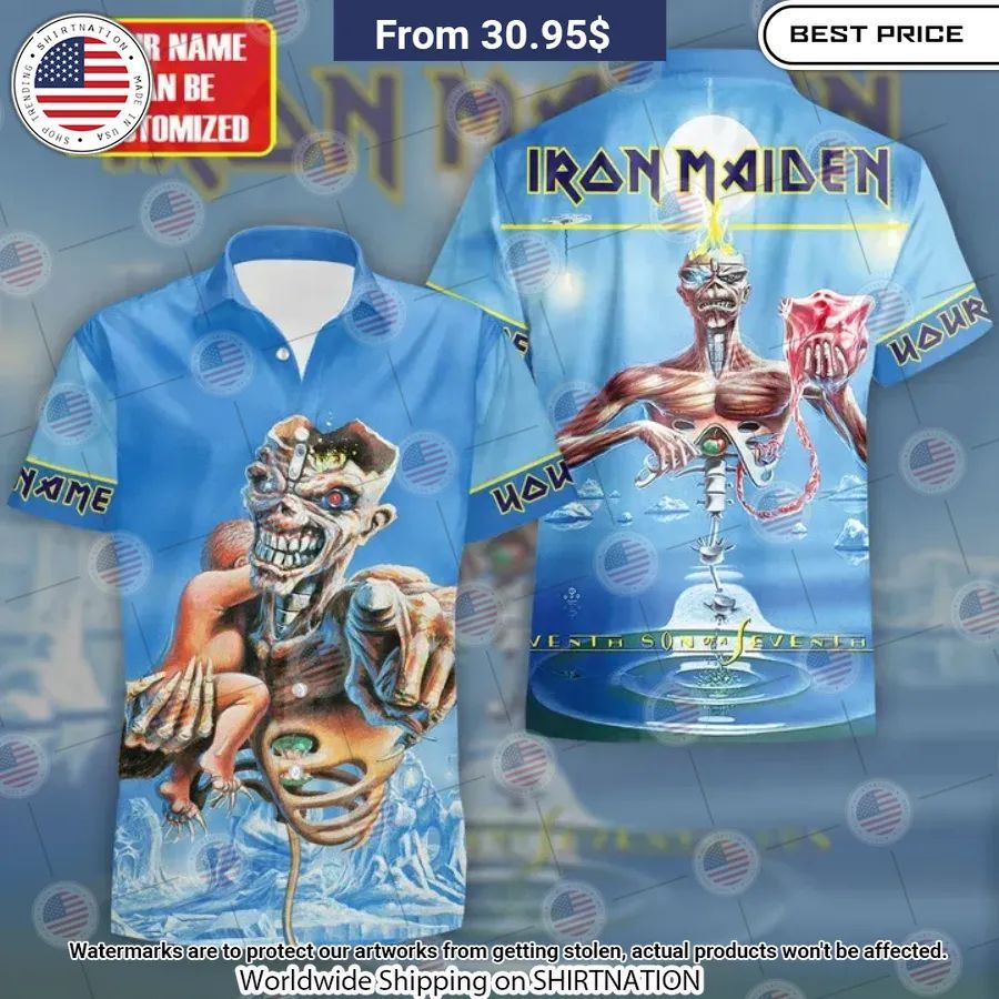 iron maiden seventh son of a seventh son hawaiian shirt 1