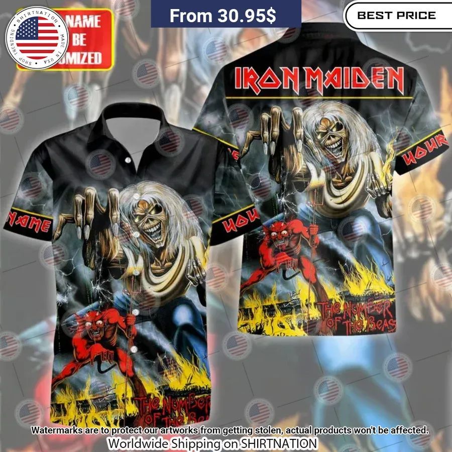 Iron Maiden The Number of the Beast Hawaiian Shirt You look elegant man