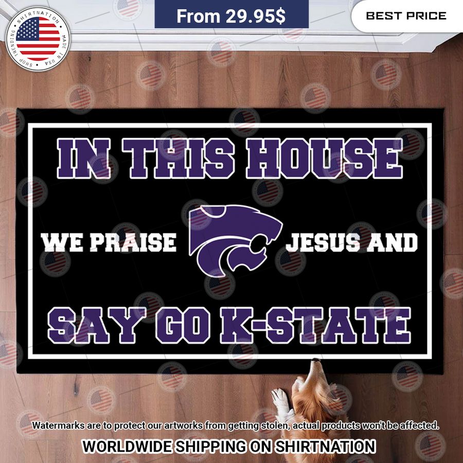 kansas state wildcats in this house we praise jesus and say go k state doormat 1 18.jpg