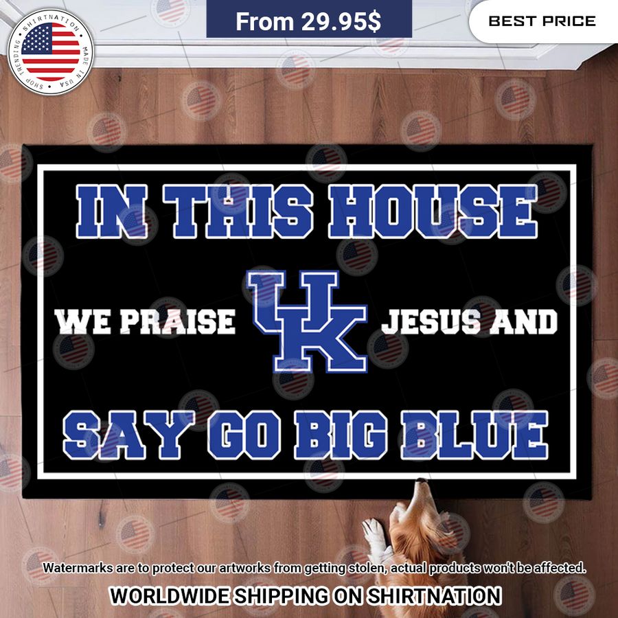 kentucky wildcats in this house we praise jesus and say go big blue doormat 2 22.jpg