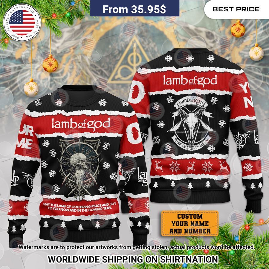 Lamb of God Custom Christmas Sweater Trending picture dear