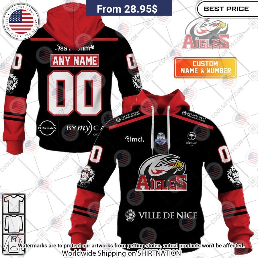 Les Aigles de Nice Home Jersey Style Custom Hoodie It is too funny