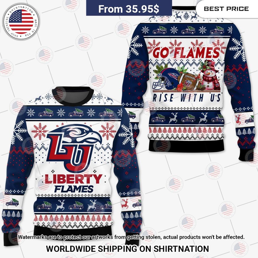 Liberty Flames Go Flames Rise With Us Sweater You look fresh in nature