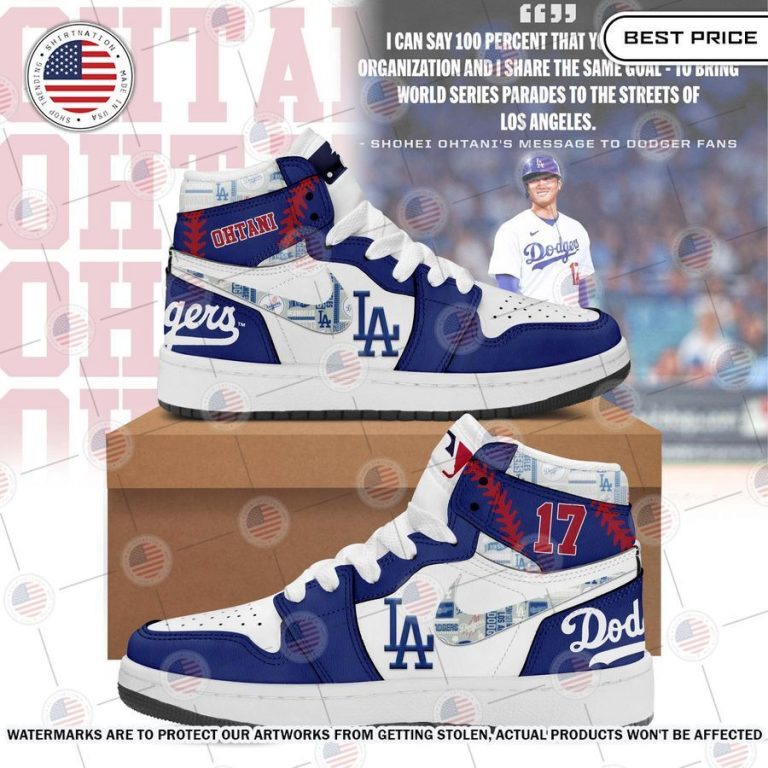 Los Angeles Dodgers Ohtani 17 Air Jordan 1 You look elegant man