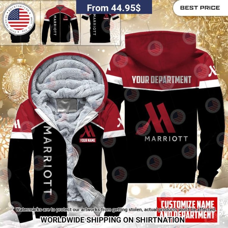 Marriott Hotels Custom Fleece Hoodie You look cheerful dear