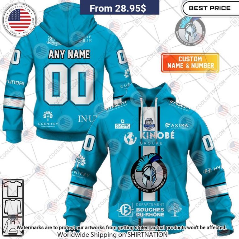 Marseille Hockey Club Home Jersey Style Custom Hoodie Elegant and sober Pic