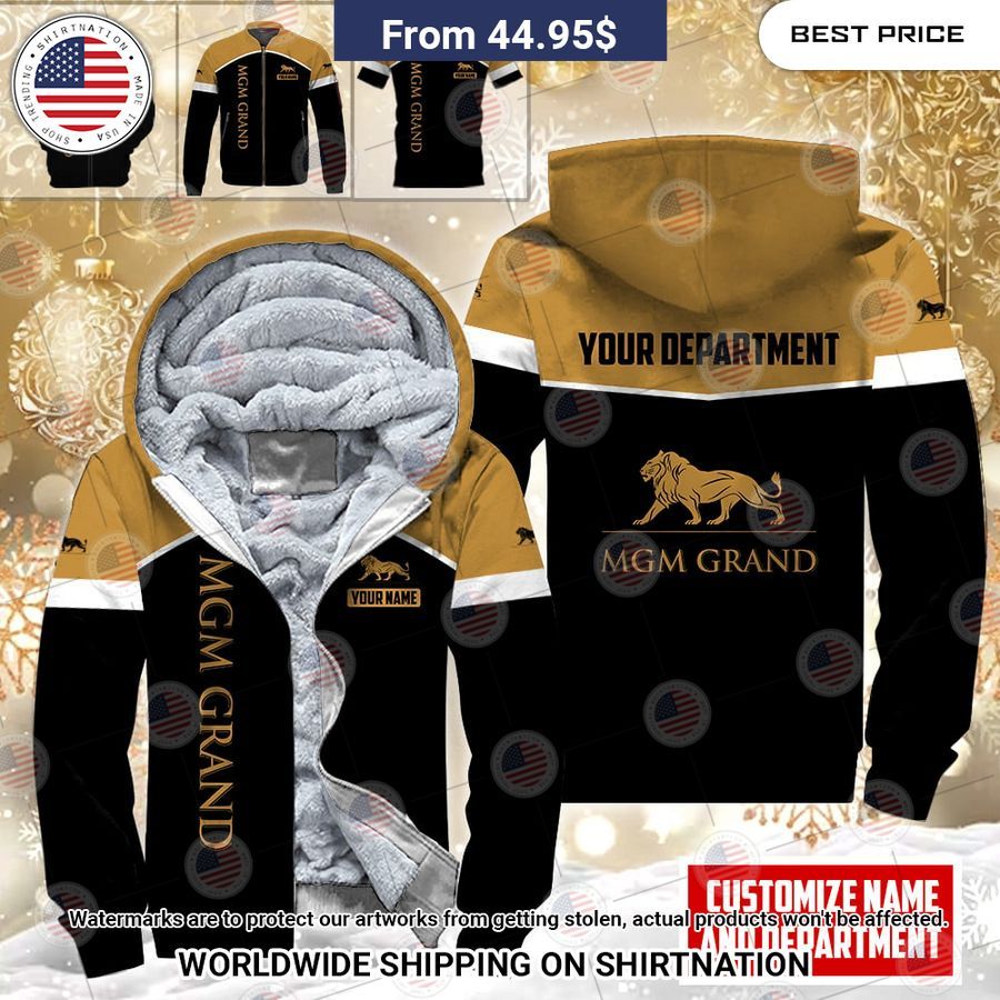 MGM Grand Las Vegas Custom Fleece Hoodie Oh my God you have put on so much!