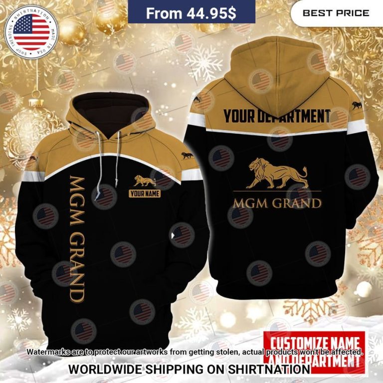 MGM Grand Las Vegas Custom Fleece Hoodie Nice place and nice picture