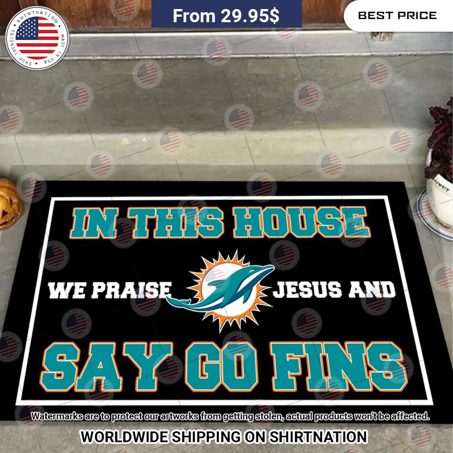 miami dolphins in this house we praise jesus and say go fins doormat 1 690.jpg