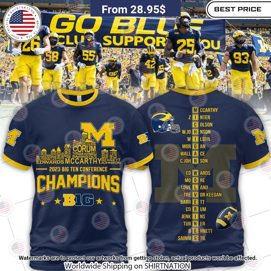 Michigan Wolverines 2023 Big Ten Conference Champions Shirt Damn good