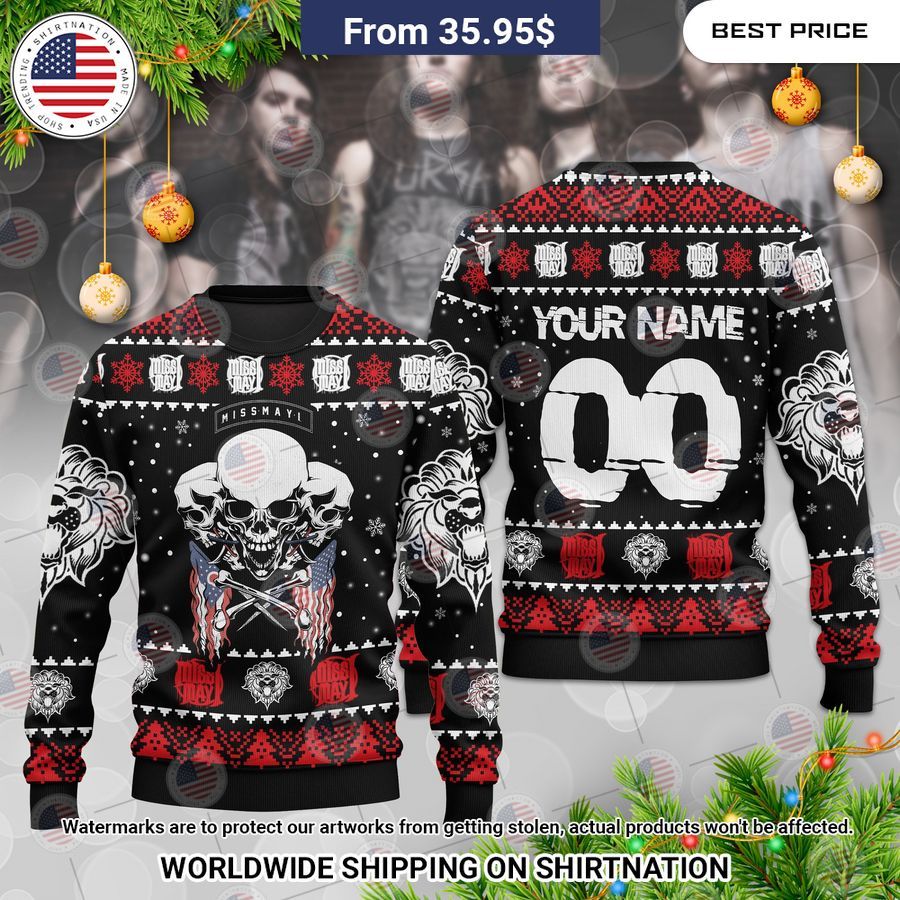 Miss May I US Flag Christmas Sweater Cool look bro