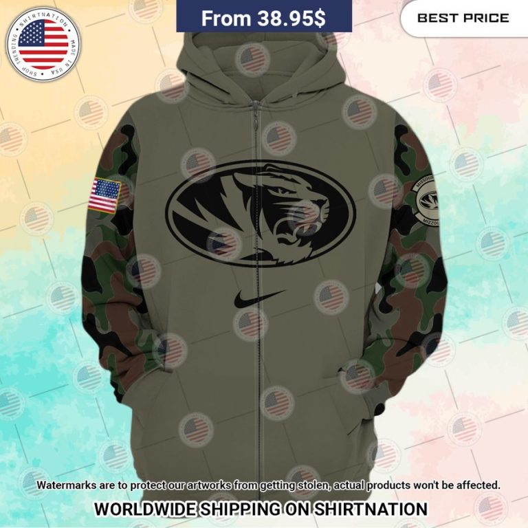 Missouri Tigers Eliah Drinkwitz Camo Veterans Hoodie Royal Pic of yours