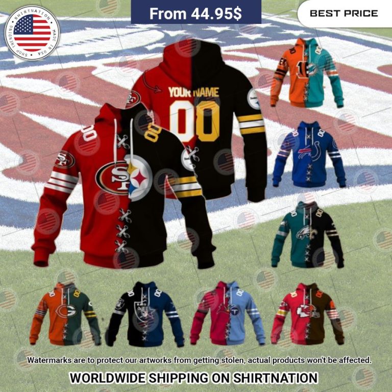 Mix Team NFL Custom Hoodie You look lazy