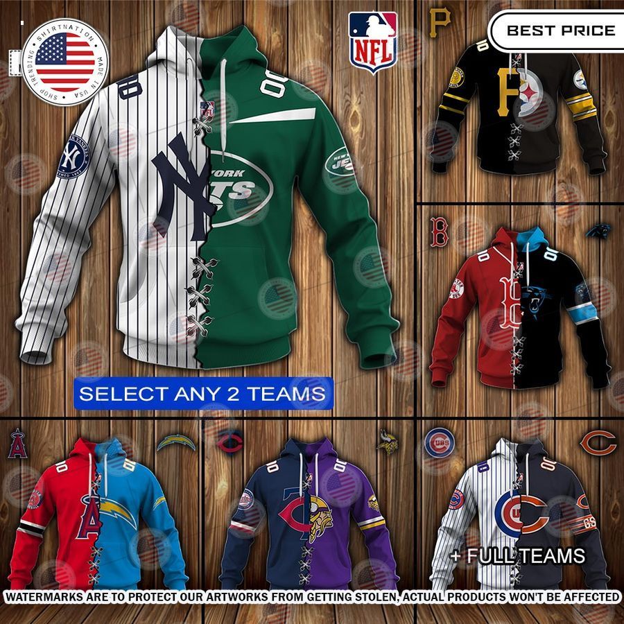 MLB and NFL Custom Team Hoodie Handsome as usual