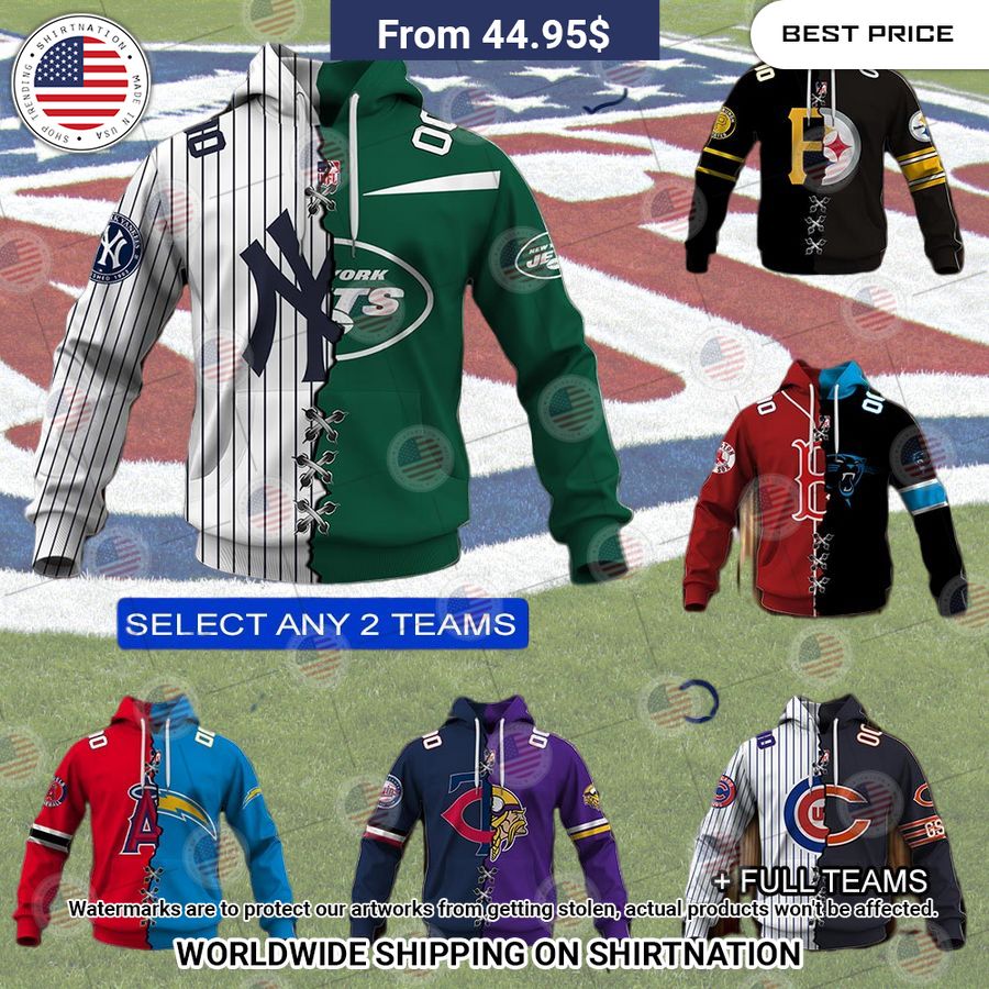 MLB and NFL Mix Teams Custom Hoodie You are getting me envious with your look