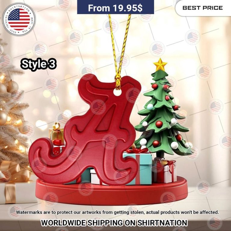 NEW Alabama Crimson Tide Christmas Ornament Elegant picture.