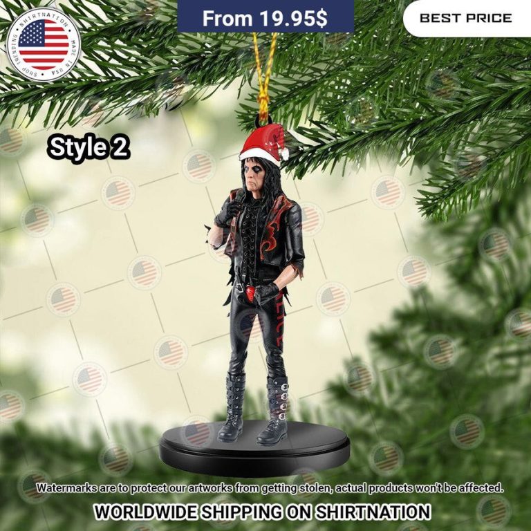 NEW Alice Cooper Christmas Ornament Selfie expert