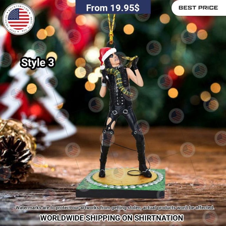 NEW Alice Cooper Christmas Ornament Cutting dash