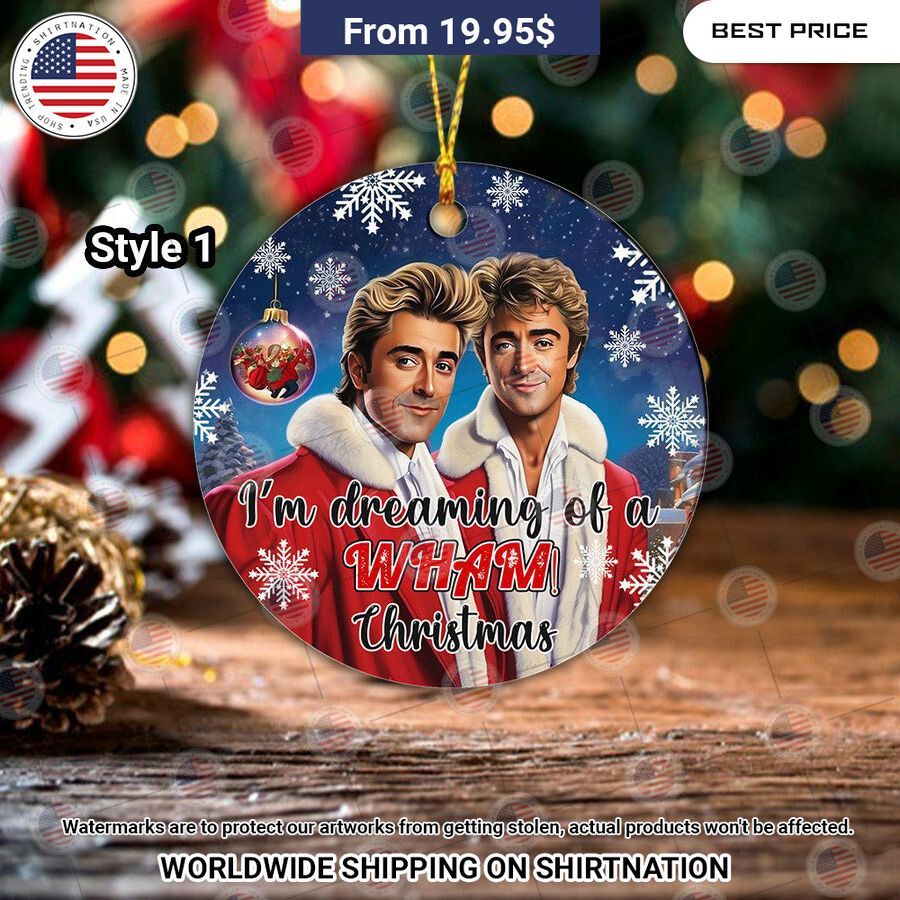 NEW Wham Christmas Ornament Your face is glowing like a red rose