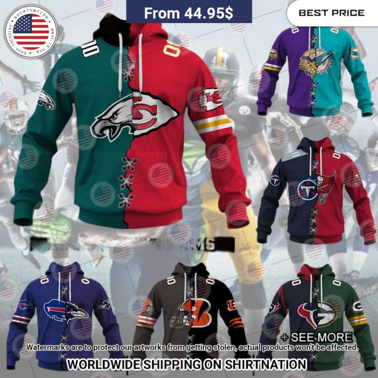 NFL Mix 2 Teams Custom Hoodie Best click of yours